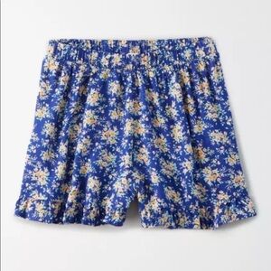 American Eagle floral ruffle hem high waist shorts size XS NWT